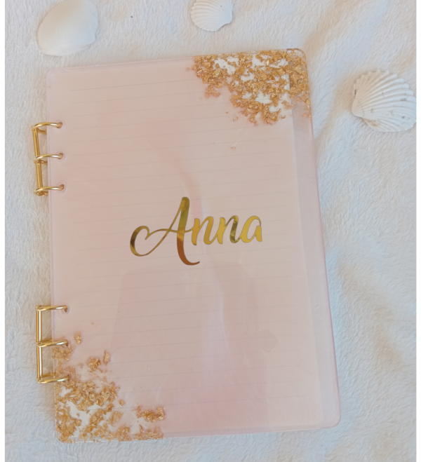 Libreta personalizada pan de oro