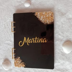 Libreta personalizada pan de oro