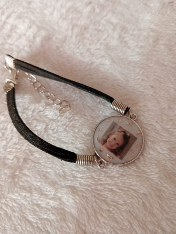 Pulsera personalizada con foto/nombre/signo zodiacal hecha a mano con resina