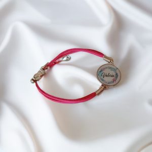 Pulsera personalizada con foto/nombre/signo zodiacal hecha a mano con resina