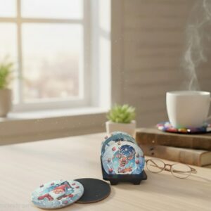 Posavasos Navideños de Madera Personalizados con Resina