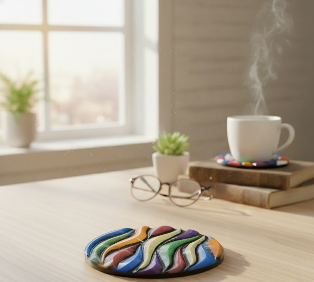 POSAVASOS RESINA BRILLANTES