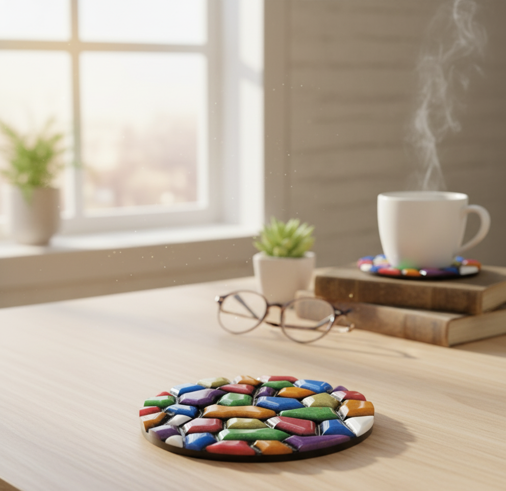 POSAVASOS RESINA BRILLANTES