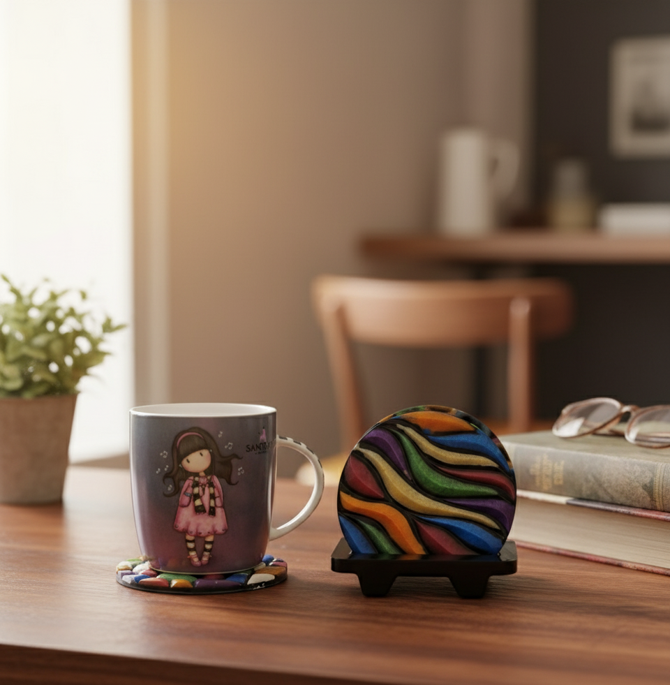 POSAVASOS RESINA BRILLANTES