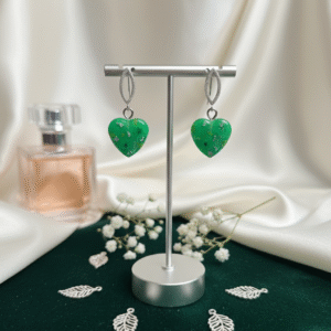 Pendientes Mujer de resina con forma de corazón