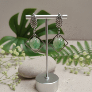Pendientes Mujer floral de resina