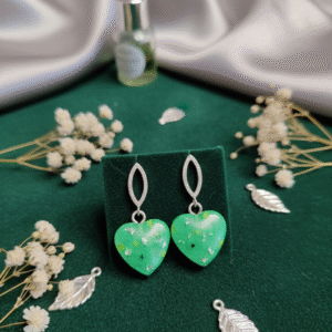 Pendientes Mujer de resina con forma de corazón