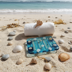 Jabonera marina hecha a mano con resina