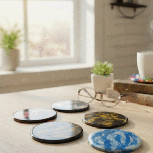 Posavasos de Madera y Resina Artesanales