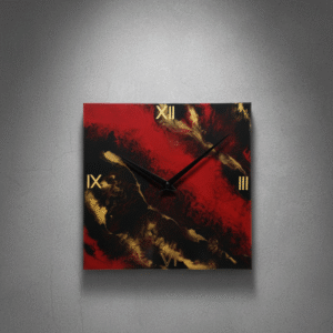Reloj de pared hecho a mano con resina