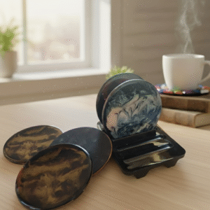 Posavasos de Madera y Resina Artesanales
