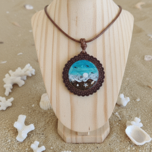 Collar de Madera y Resina estilo Marina