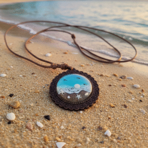 Collar de Madera y Resina estilo Marina