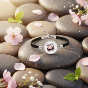 Pulsera personalizada con foto/nombre/signo zodiacal hecha a mano con resina