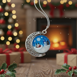 Collar Giratorio de Resina Navideño