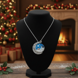 Collar Giratorio de Resina Navideño